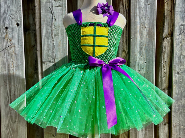 LED LIGHT SET Turtle Tutu Dress Turtle outfit Turtle Costume Turtles dress turtle halloween costume-3 pcs set/4 layers