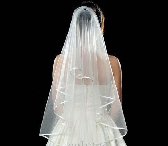 2 Tier Wedding Veil Ivory Bridal Veil bridal Veil Bachelorette Veil Bachelorette Party Veil CLEARANCE