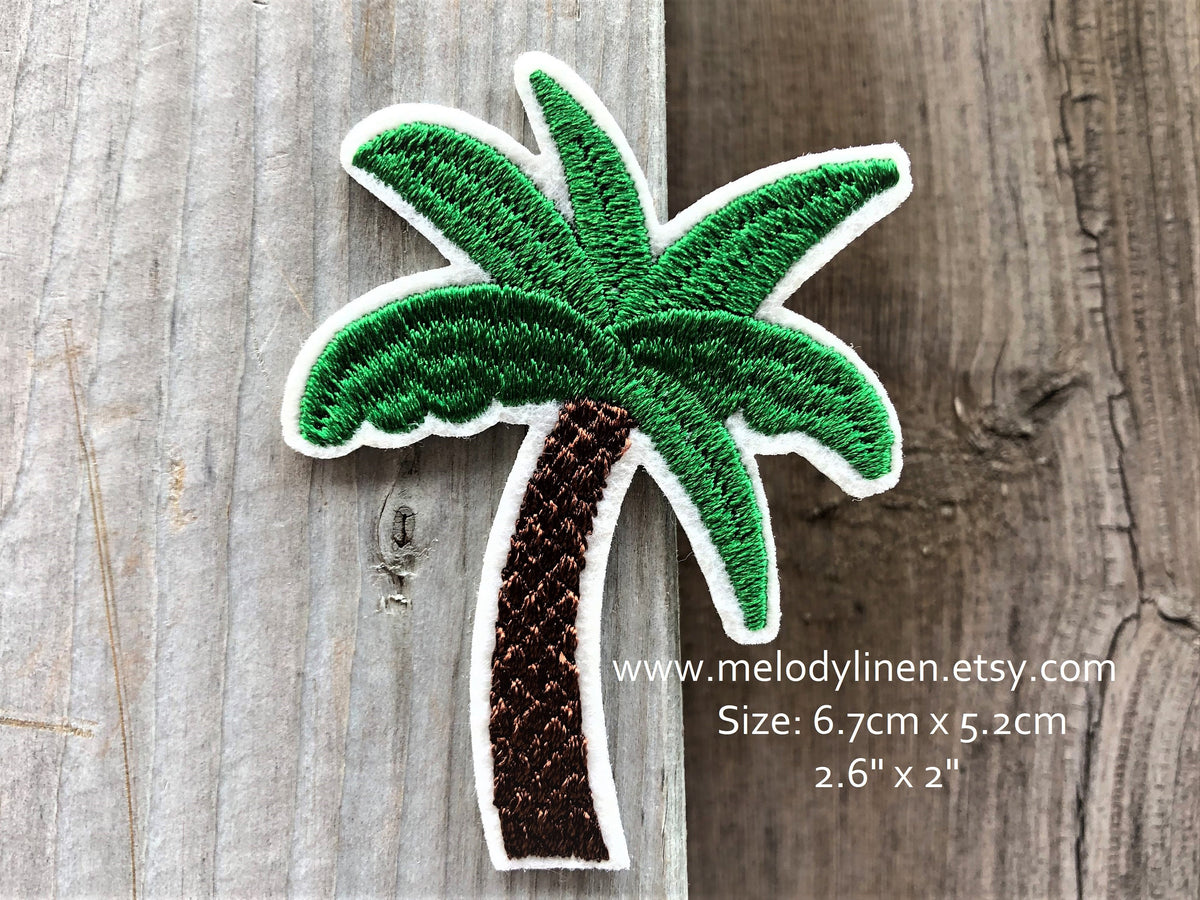 iron palm coconut Coconut palm tree iron on patch Coconut palm tree patch Coconut palm t –  MELODYLINEN