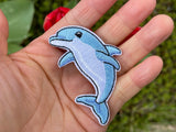 Dolphin iron on patch Dolphin patch Dolphin badge embroidered