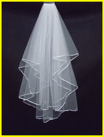 2 Tier Wedding Veil White Bridal Veil bridal Veil Bachelorette Veil Bachelorette Party Veil CLEARANCE