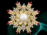 Snowflake Brooch Snowflake Pin Christmas Brooch Christmas Pin Zircon Snowflake Brooch Holiday Brooch Holiday Pin Snowflake Jewelry Pendant