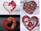 Rose Brooch flower pin rose pin mother's day gift valentine gift valentine brooch valentine jewellery gift for her heart brooch