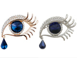 Gold Evil eye brooch Evil eye pin Dali's Eye pin Dali's Eye brooch Silver Evil eye brooch Christmas gift