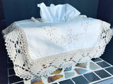 Tissue box cover lace tissue box cover linen