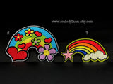 Rainbow patch rainbow Iron on Applique rainbow flower patch rainbow embroidery patch rainbow star iron on patch