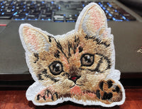 Kitten iron on patch cat iron on patch kitten patch cat patch yawning kitten patch