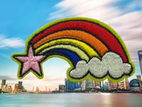 Rainbow patch rainbow Iron on Applique rainbow flower patch rainbow embroidery patch rainbow star iron on patch