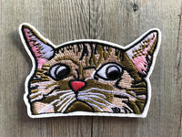 Kitten iron on patch cat iron on patch kitten patch cat patch yawning kitten patch