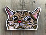 Kitten iron on patch cat iron on patch kitten patch cat patch yawning kitten patch