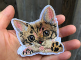 Kitten iron on patch cat iron on patch kitten patch cat patch yawning kitten patch