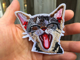 Kitten iron on patch cat iron on patch kitten patch cat patch yawning kitten patch