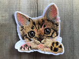 Kitten iron on patch cat iron on patch kitten patch cat patch yawning kitten patch