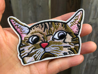 Kitten iron on patch cat iron on patch kitten patch cat patch yawning kitten patch
