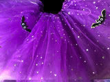 Purple witch light up tutu witch tutu bat tutu halloween tutu purple sparkle light up tutu with bats