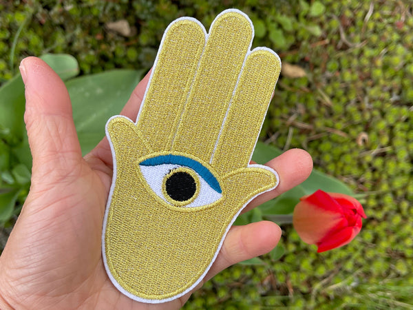 Evil Eye Iron on Patch Hamsa Hand Patch Evil Eye Patch Embroidered Pat –  MELODYLINEN