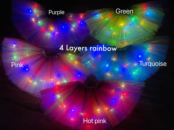 LED Light Up Rainbow Dress