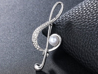 Treble Clef brooch treble clef pin Music note brooch music note pin