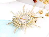 Sun Brooch Rhinestone Sun pin