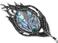 Abalone Feather brooch Feather pin Abalone Peacock Feather Brooch Natural Corlorful Abalone Feather Pin Peacock Feather Pendant