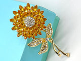 Sunflower brooch sunflower pin