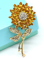 Sunflower brooch sunflower pin