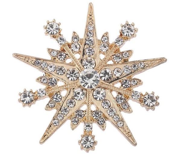 LARGE Star Brooch Pin