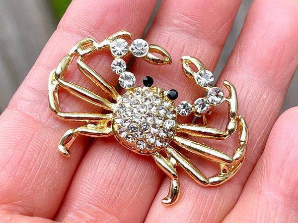 Crab brooch crab pin gift for him gift for her