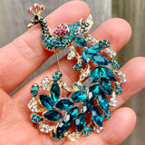 Peacock brooch peacock pin mother's day gift gift for her blue peacock brooch