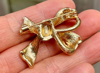 Cute bow brooch red bow brooch bow pin Christmas brooch holiday brooch holiday pin