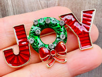 Christmas Brooch Christmas Pin JOY Brooch JOY Pin Holiday Pin Brooch