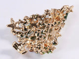 Christmas tree brooch Christmas brooch christmas tree pin holiday brooch holiday pin Star Christmas tree brooch Christmas pendant
