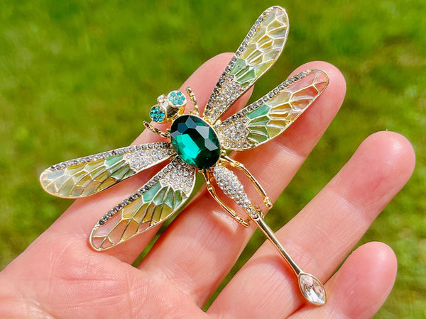 Moving Wings Dragonfly Brooch Dragonfly Pin Vintage Style