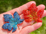 Maple leaf brooch leaf brooch Maple leaf pin leaf pin harvest brooch gift for her Thanksgiving brooch Maple leaf Pendant harvest pin