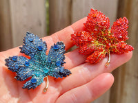 Maple leaf brooch leaf brooch Maple leaf pin leaf pin harvest brooch gift for her Thanksgiving brooch Maple leaf Pendant harvest pin