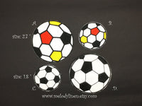 Soccer ball iron on patch, Soccer ball patch, Soccer ball applique patch