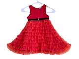 Girl Christmas Dress Holiday Outfit Tiered Lace Princess Holiday Dress